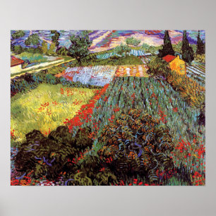 Pôster Vincent Van Gogh - Campo com Papoulas Arte Fino