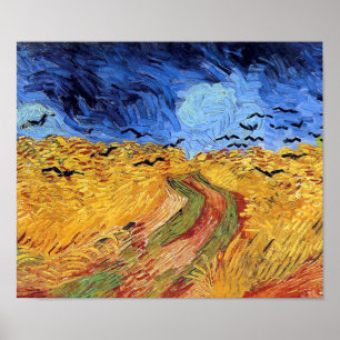 Poster Vincent van Gogh - campo de trigo com corvos