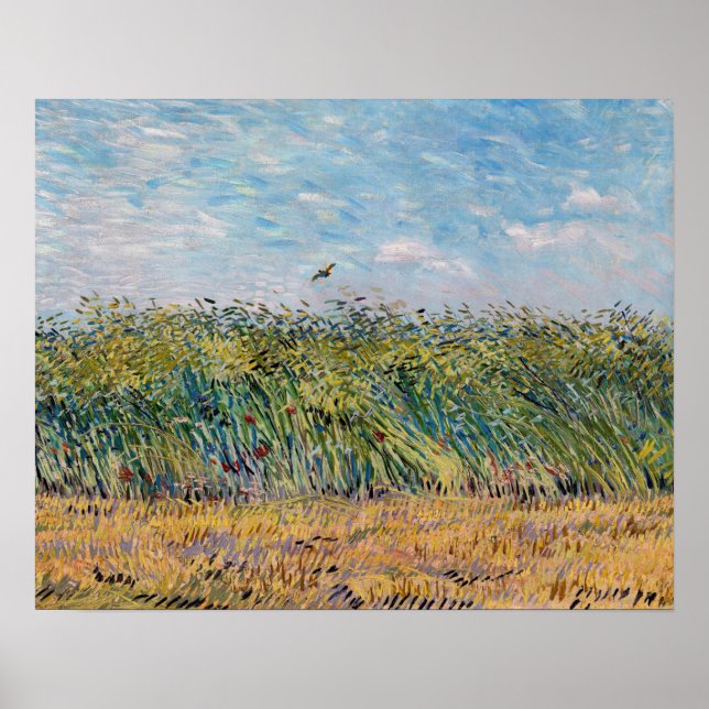 Poster Vincent van Gogh - Campo de Trigo com uma Cotovia (Frente)
