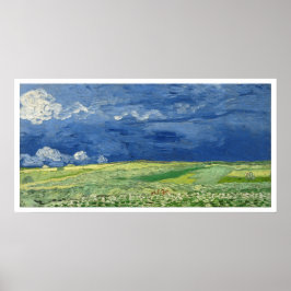 Poster Vincent Van Gogh Campo de Trigo Sob Nuvens de Trov