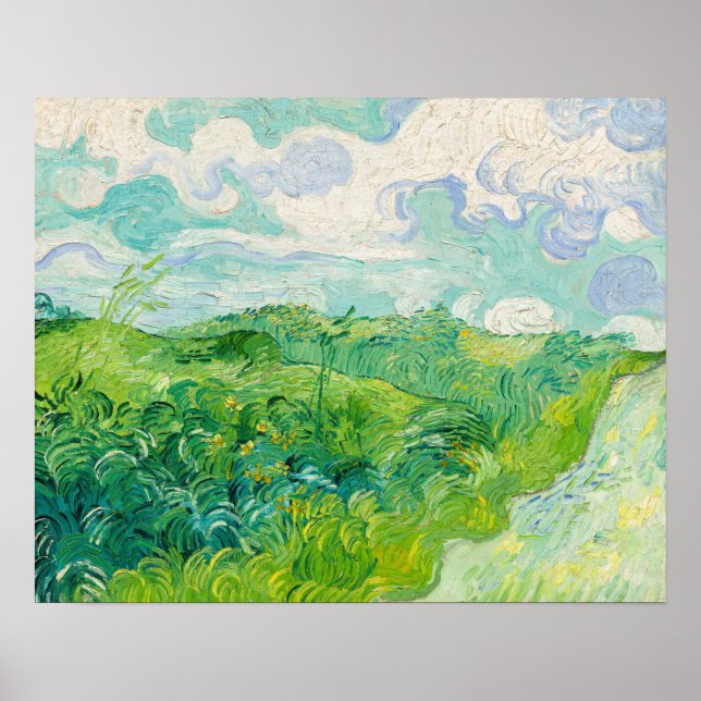 Poster Vincent van Gogh - Campo de Trigo Verde, Auvers (Frente)