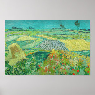 Poster Vincent van Gogh - Campos de trigo perto de Auvers