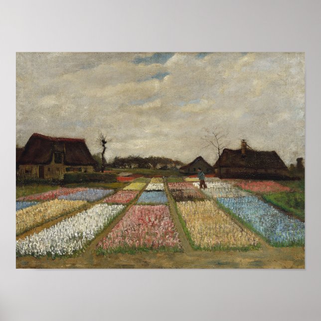 Poster Vincent van Gogh - Canteiros de Flores na Holanda (Frente)