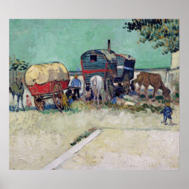 Poster Vincent van Gogh | Caravanas, acampamento cigano