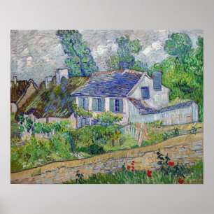 Poster Vincent van Gogh - Casas em Auvers