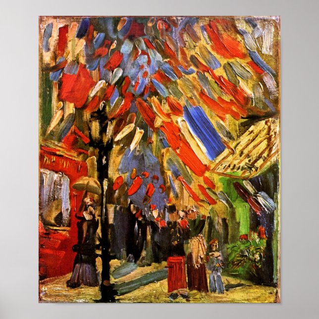 Pôster Vincent Van Gogh - Celebração de 14 de Julho (Frente)