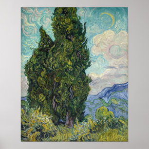 Poster Vincent van Gogh - Ciprestes