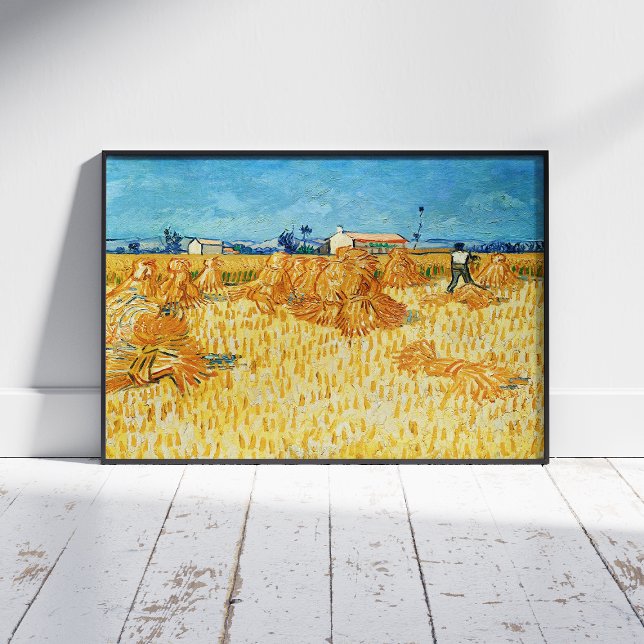 Poster Vincent Van Gogh, Colheita de Milho na Provença (Criador carregado)
