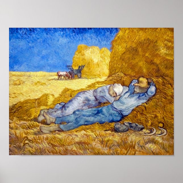 Poster Vincent Van Gogh - Descanso Noturno Do Trabalho -  (Frente)