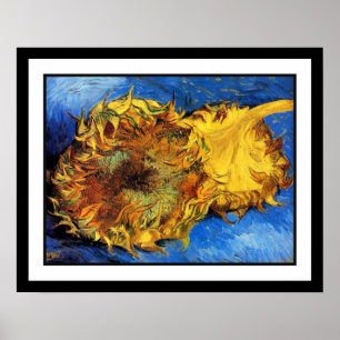 Poster Vincent Van Gogh - Dois Girassóis Cortados - Arte