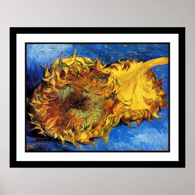 Poster Vincent Van Gogh - Dois Girassóis Cortados - Arte  (Frente)