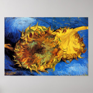 Pôster Vincent Van Gogh - Dois Girassóis Cortados - Bela
