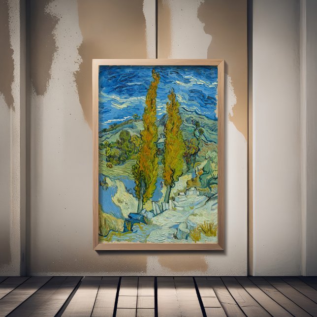 Poster Vincent Van Gogh, Dois Poplars nos Alpilles (Criador carregado)