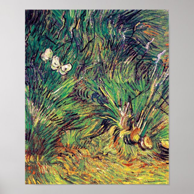 Pôster Vincent Van Gogh - Duas Borboletas Brancas de Bela (Frente)