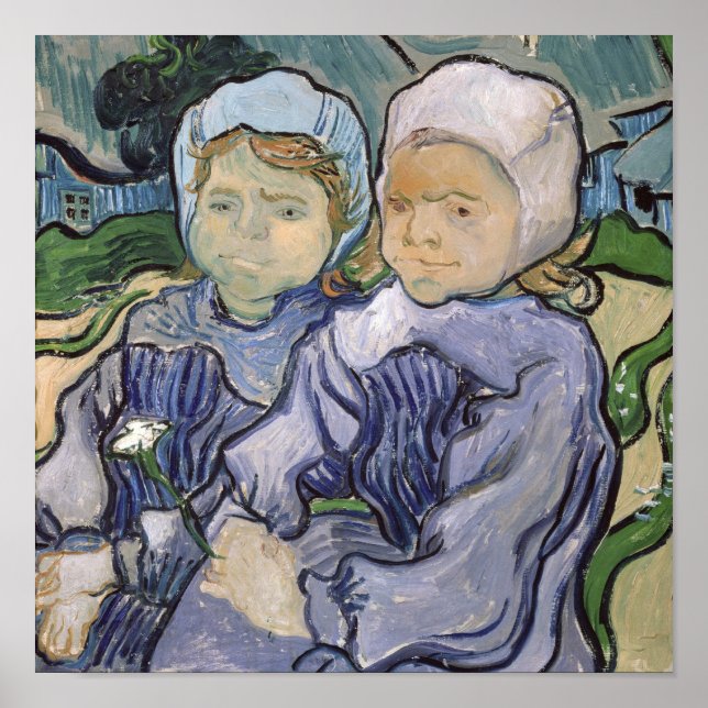 Pôster Vincent van Gogh | Duas Meninas, 1890 (Frente)