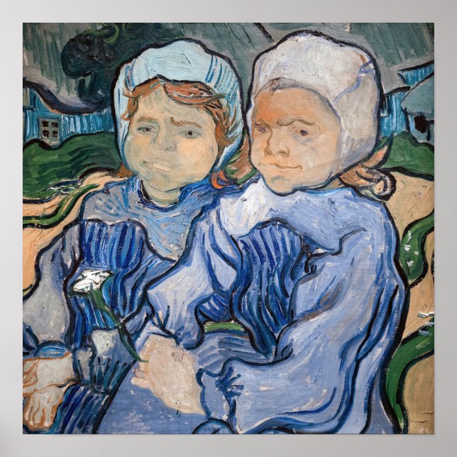 Poster Vincent van Gogh - Duas Meninas Pequenas (Frente)