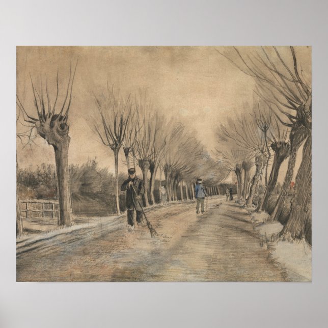 Pôster Vincent van Gogh - Estrada em Etten (Frente)