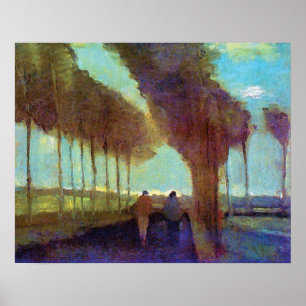 Poster Vincent Van Gogh - Estrada Rural Com Duas Figuras