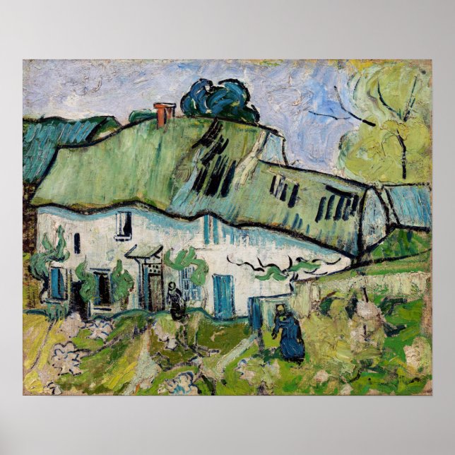 Poster Vincent van Gogh - Farmhouse com Dois Números (Frente)