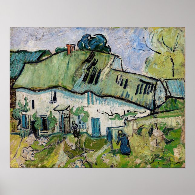 Poster Vincent van Gogh - Farmhouse com Dois Números (Frente)