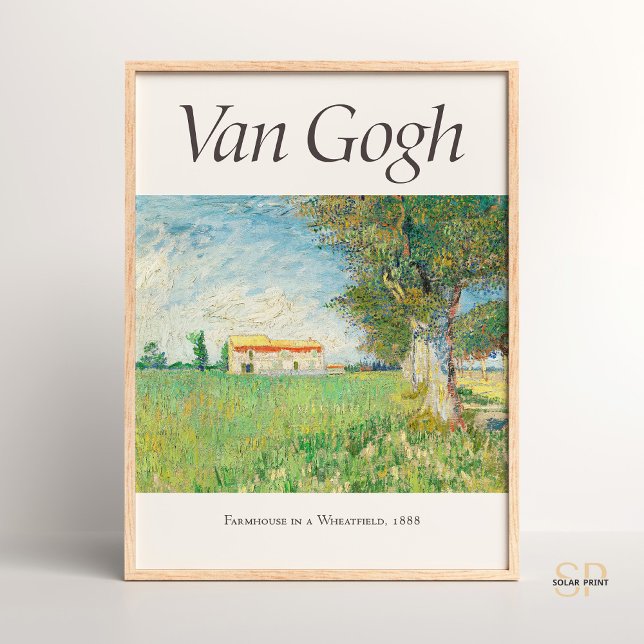Poster Vincent van Gogh Farmhouse em uma Arte de Wheatfie (Criador carregado)