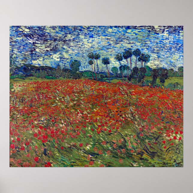 Pôster Vincent van Gogh Field of Poppies (Frente)