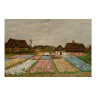 Pôster Vincent van Gogh  Flower Beds in Holland, c. 1883