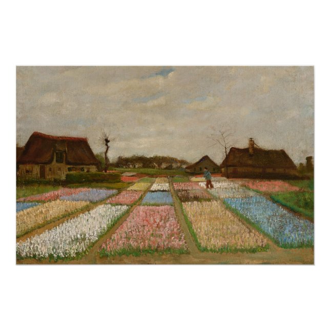 Pôster Vincent van Gogh  Flower Beds in Holland, c. 1883 (Frente)
