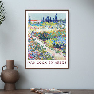 Poster Vincent van Gogh Garden com Flores em Arles