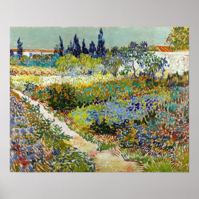Poster Vincent van Gogh Garden em Arles (Frente)