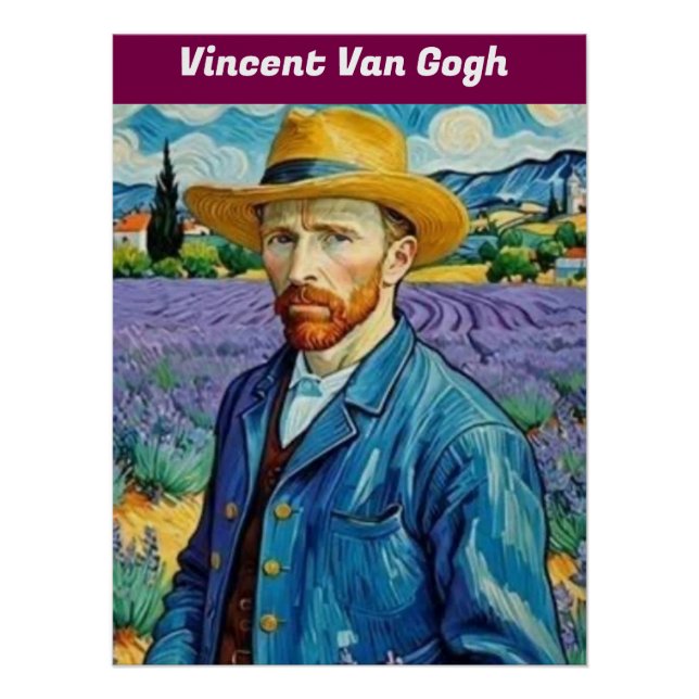 Pôster Vincent Van Gogh Glossy Poster (Frente)