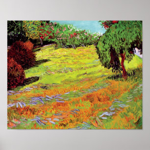 Poster Vincent Van Gogh - Gramado Ensolarado em um Parque