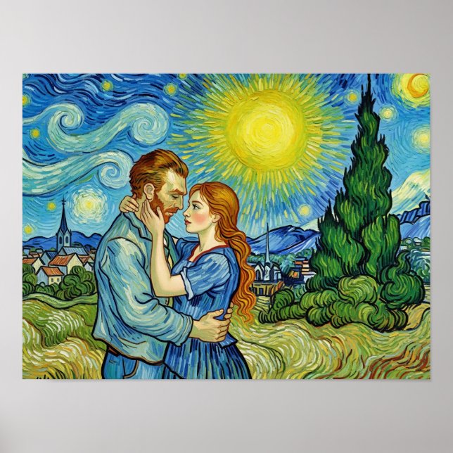 Poster Vincent Van Gogh in love -- WONKY ART (Frente)