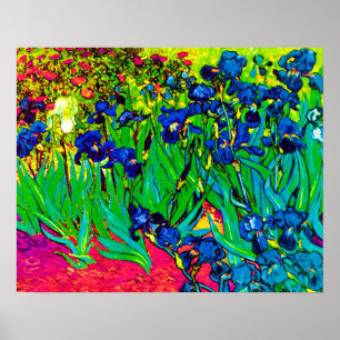 Pôster Vincent Van Gogh - Íris - Amante de Flores Pop Art