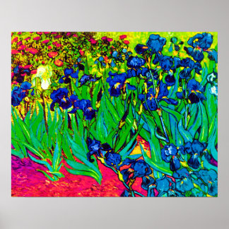 Pôster Vincent Van Gogh - Íris - Amante de Flores Pop Art