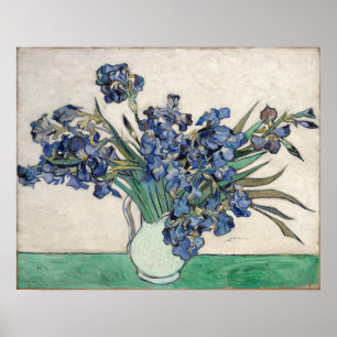 Poster Vincent van Gogh Irises Galeria 1890 HD Belas Arte