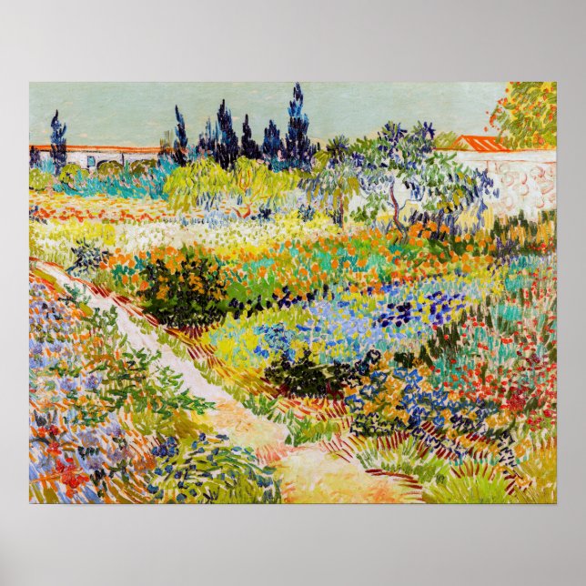 Poster Vincent van Gogh - Jardim de Arles (Frente)