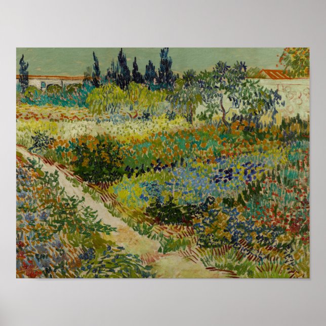 Pôster Vincent van Gogh - Jardim de Arles (Frente)