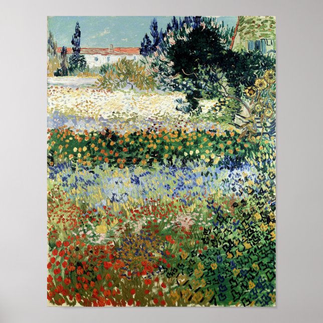 Poster Vincent van Gogh | Jardim em Bloom, Arles, 1888 (Frente)