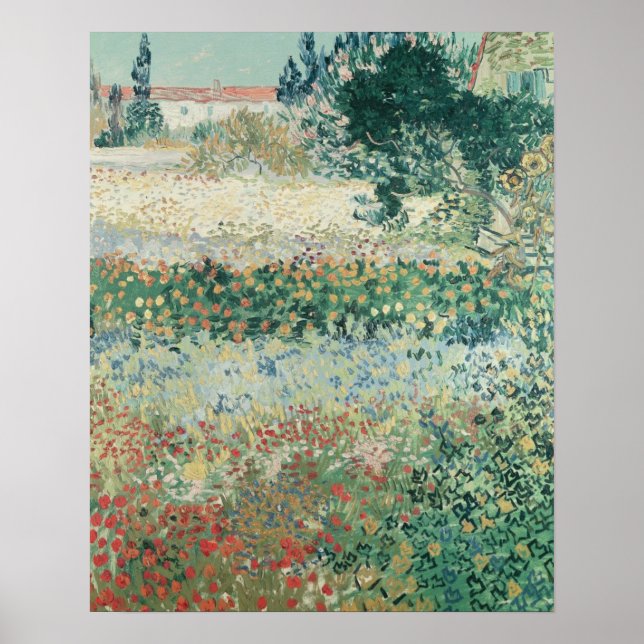 Poster Vincent van Gogh | Jardim em Bloom, Arles, 1888 (Frente)