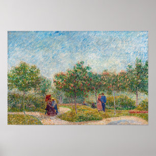 Poster Vincent van Gogh - Jardim em Montmarte com Namorad