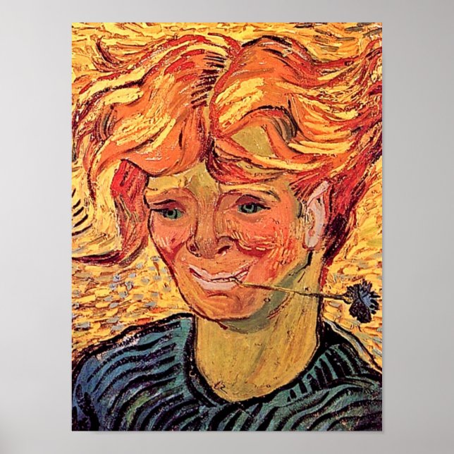 Pôster Vincent Van Gogh - Jovem com Centáurea (Frente)