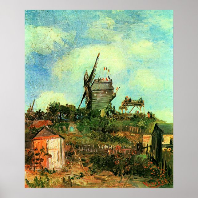 Poster Vincent van Gogh, Le Moulin de la Galette 3, (Frente)