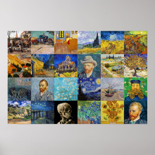 Poster Vincent van Gogh - Masterworks Mosaic Patchwork (Frente)