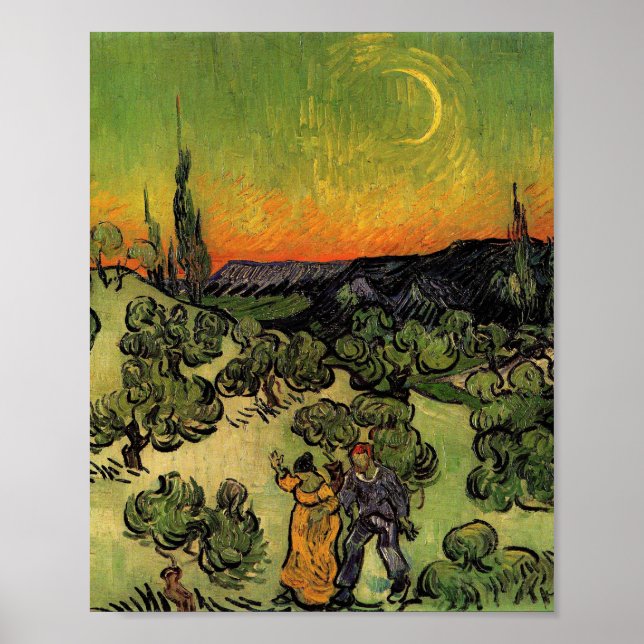 Poster Vincent Van Gogh Moonlit Landscape (Frente)
