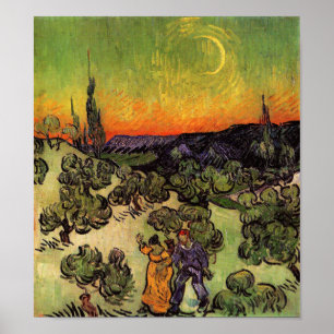 Pôster Vincent Van Gogh Moonlit Landscape