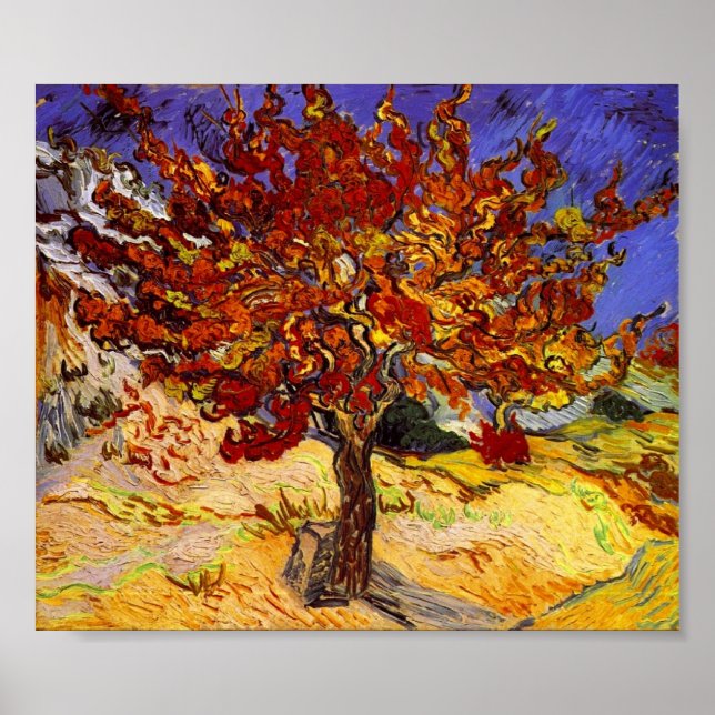 Poster Vincent Van Gogh Mulberry Tree Pintura de Arte fin (Frente)