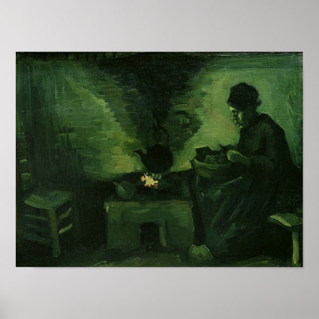 Pôster Vincent van Gogh | Mulher camponesa pelo coração (Frente)