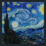 Pôster Vincent Van Gogh Na Noite Estrelada<br><div class="desc">Vincent Van Gogh é o Detalhe da Noite Estrelada</div>