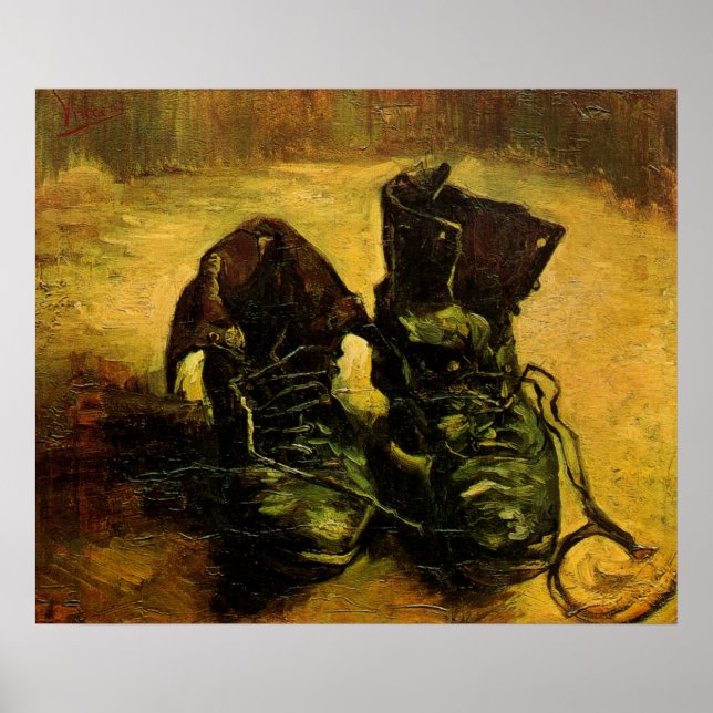 Pôster Vincent van Gogh - Natureza Morta com um Par de Sa (Frente)